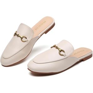 Minorsu Buckle Mules Slip-on Loafers